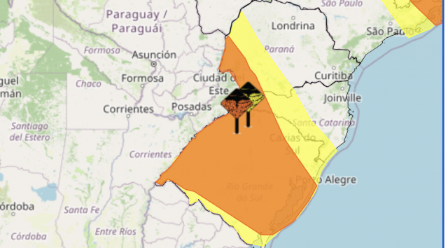 Temporais voltam a atingir SC neste sábado; 78 cidades estão sob alerta laranja