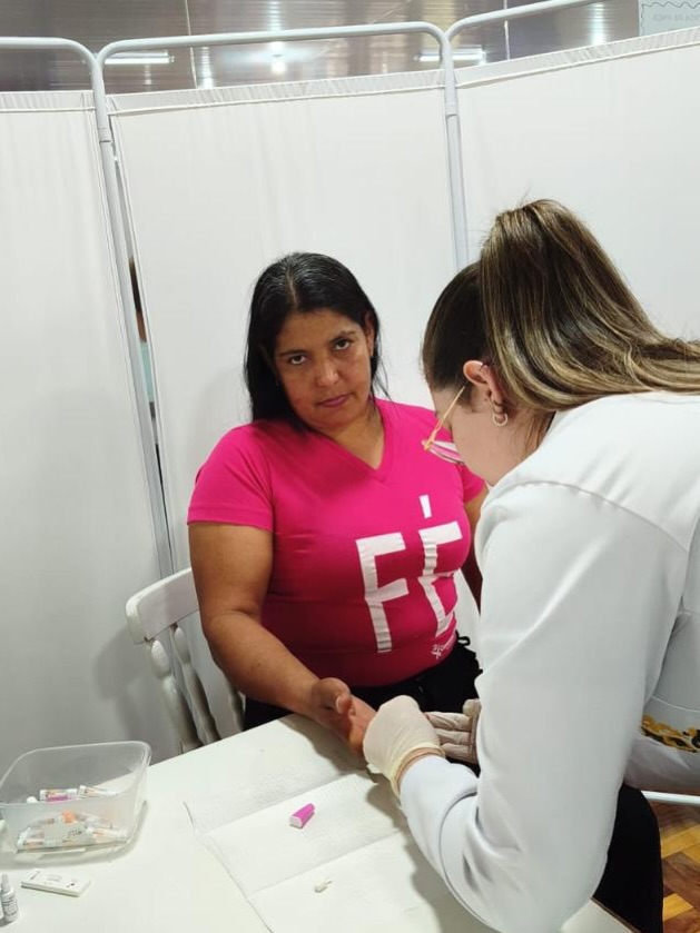 Ação do Outubro Rosa realiza 164 testes rápidos em São José do Cedro
