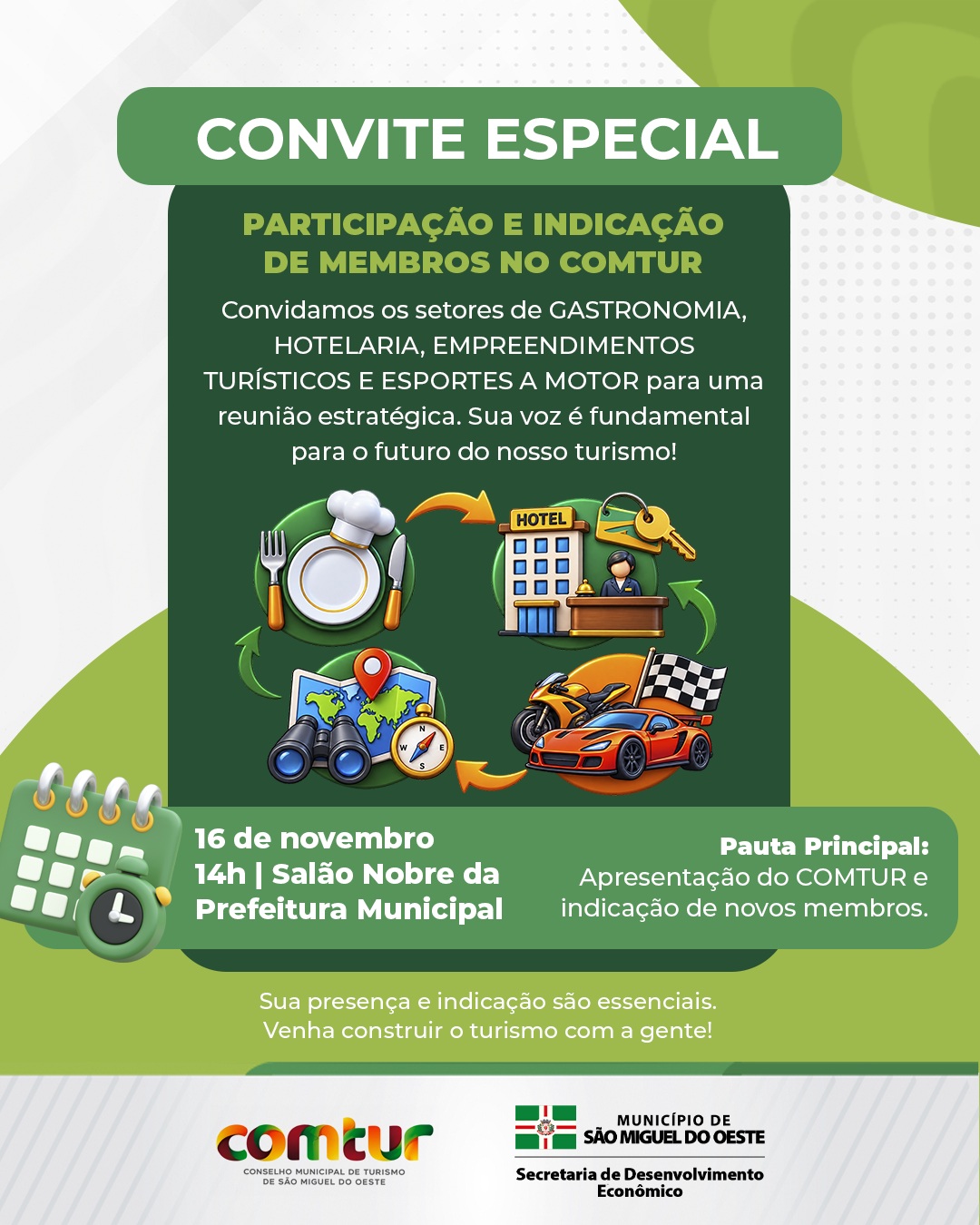 São Miguel do Oeste promove reunião para composição do Conselho Municipal de Turismo