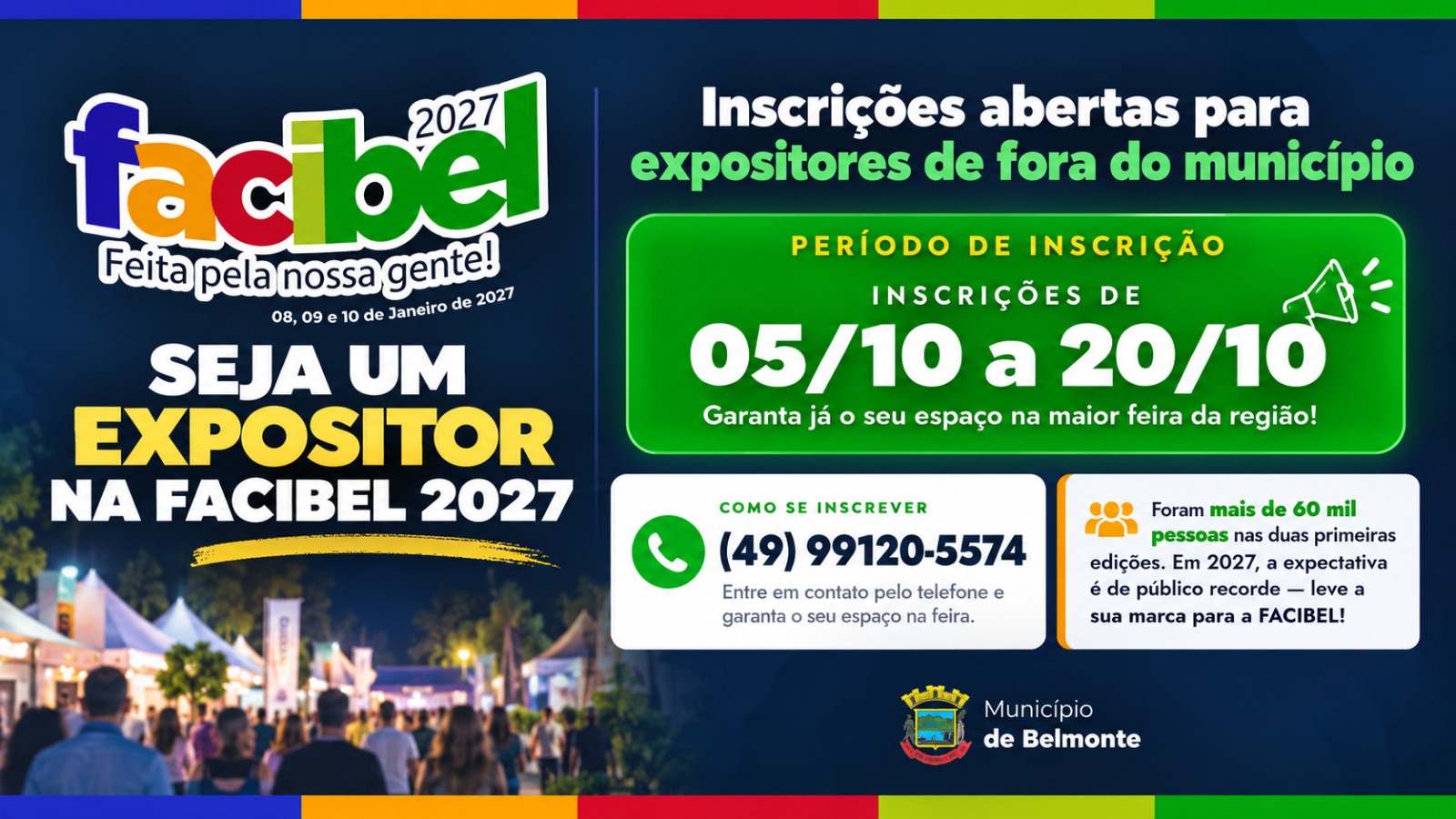 FACIBEL 2027 abre inscrições para expositores de fora de Belmonte