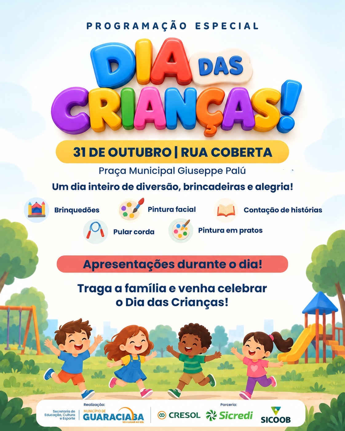 Dia do Lazer tem nova data e será realizado neste sábado (31) em Guaraciaba
