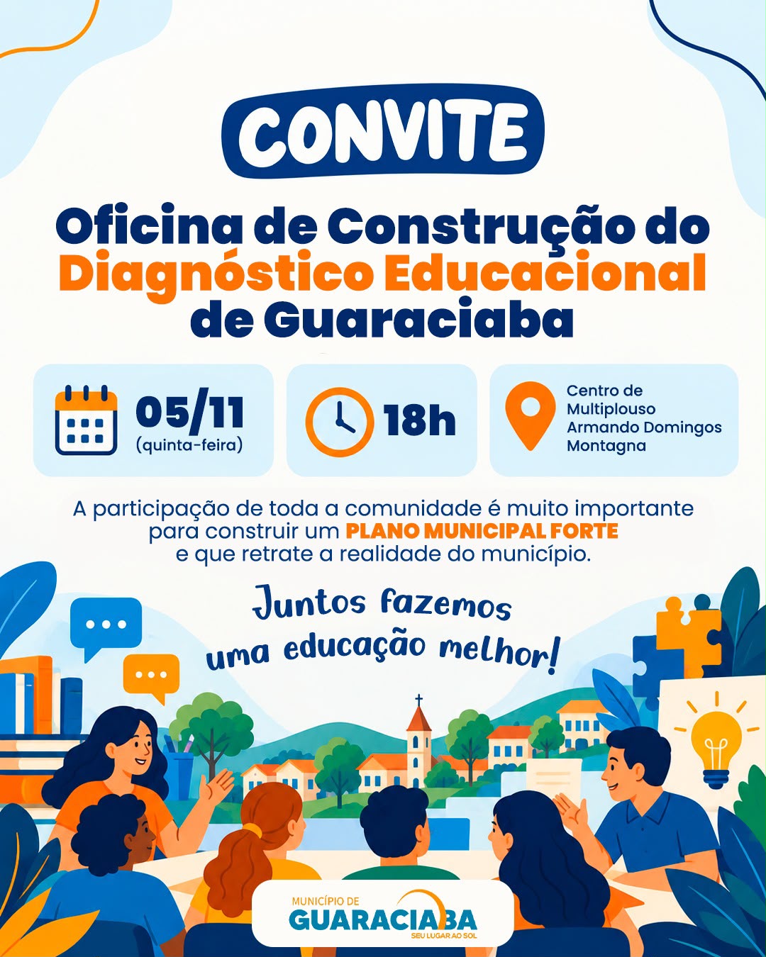 Guaraciaba realiza oficina para construção do diagnóstico educacional do Plano Municipal de Educação